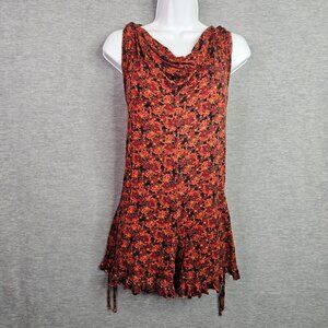 Warrior Within Designs Huntress Cinch Hoodie Jumpsuit Floral Printed Size L